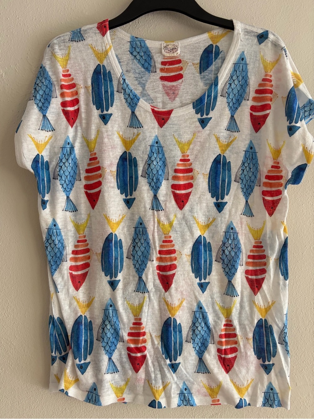Women’s Short Sleeve Fish Print Tee